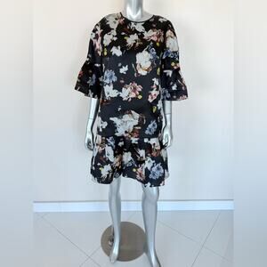 ERDEM women silk dress size 10 US Retail 750$